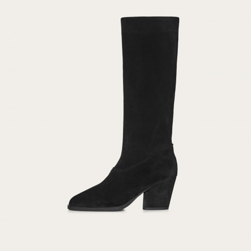 Jane Boots, black velvet OUTLET